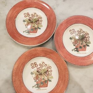 Wedgewood Sarah Garden Salad Plates England Vintage 1997
